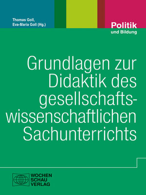 cover image of Grundlagen zur Didaktik des gesellschaftswissenschaftlichen Sachunterrichts